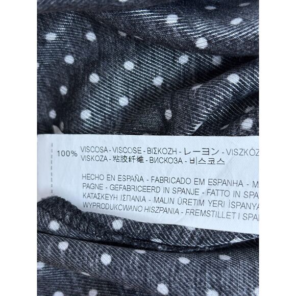 Zara Basics Polka Dot Batwing Top Size L Pinup Retro 70s 60s Closet Staple Long - Picture 8 of 10